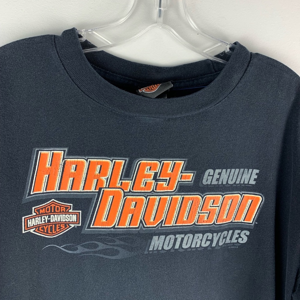 Harley Davidson Distressed Spellout Graphic Tee - Picture 2 of 8